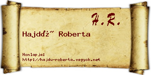 Hajdú Roberta névjegykártya